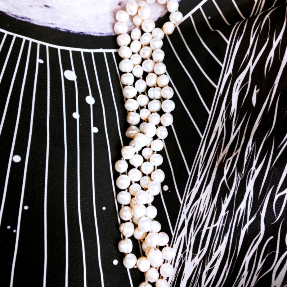 Genuine natural pearls- no help from man creating